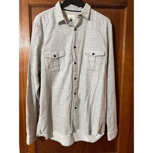 NWT Civil Society Mens XXL Gray Long Sleeve Button Down Casual Shirt